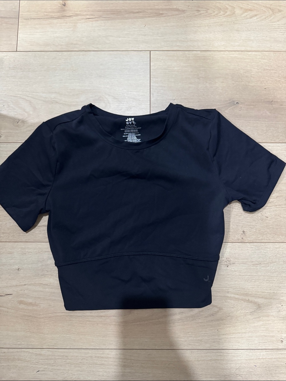 Black Crop Tee for Kids - Short Sleeve Active Top